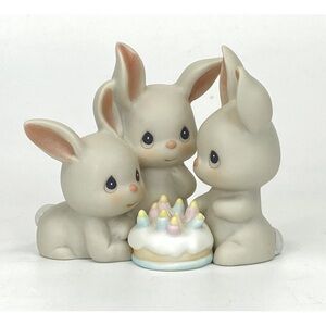 Precious Moments 128686 Another Year And More Grey Hares Rabbits Figurine